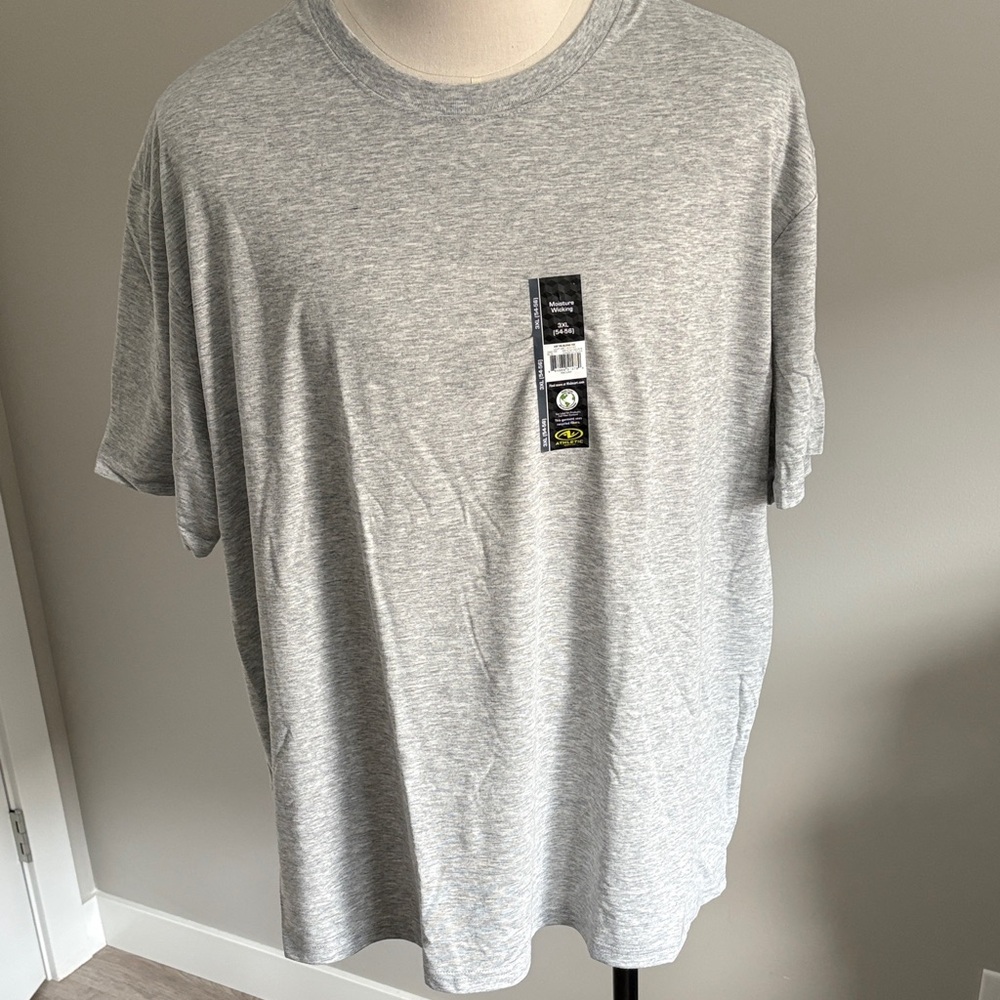 Athletic Works Light Gray Short Sleeve Tee grey/blue/brown set of 3